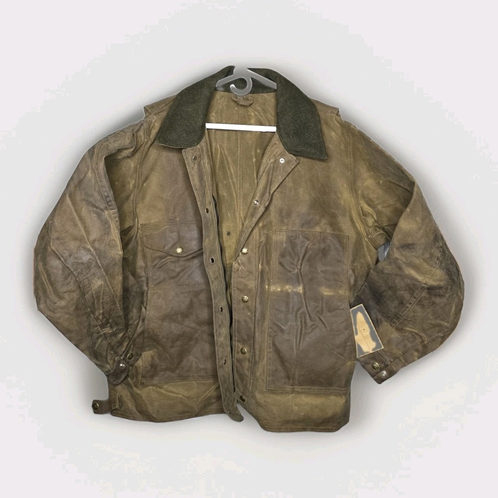 Vintage Filson Tin Cloth Work Field Jacket Sz XL Style 623N USA Patina
